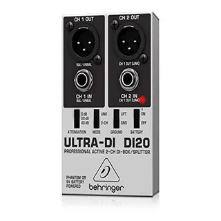 Di 2di Behringer Direct Box Ativo 2 Canais Di20