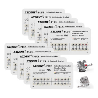 10 Kits Brackets Azdent New Mini Roth22 Hook 3-4-5 10 Kits Brackets Azdent New Mini Roth22 Hook 3-4-5