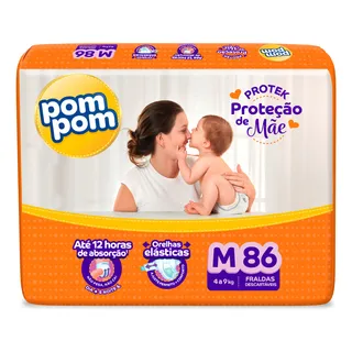 Fralda Pom Pom Derma Protek Hiper M 86 Unidades Fralda Pom Pom Derma Protek Hiper M 86 Unidades