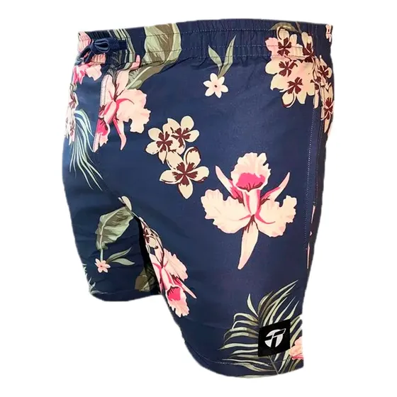 Malla Topper Natación Hombre Slim H Azul-floreado Ras