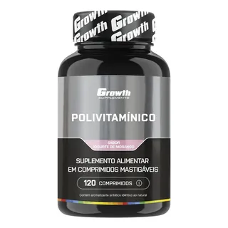 Growth Supplements Polivitaminico Mastigável 120un. Growth Supplements - Sabor Mo