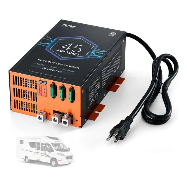 Convertidor Rv Vevor 45 A 110 V Ac A 12 V Dc Con Carga De 4 
