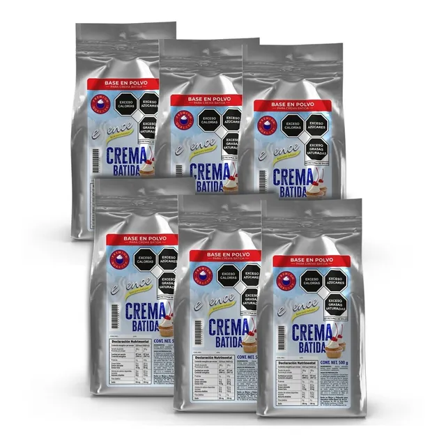 Paquete Con 6 Cremas Batida En Polvo 500 G