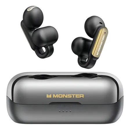 Fone de Ouvido Monster E62 Open-Ear Bluetooth, com Cancelamento de Ruído e Microfone