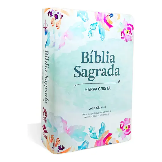Bíblia Sagrada Harpa Cristã Popular Letra Gigante Floral Aquarela, De Cpad. Editorial Editora Cpad, Capa Mole Em Português, 2024