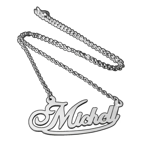 Dije De Metal Con Nombre Personalizado + Cadena (para Dama)