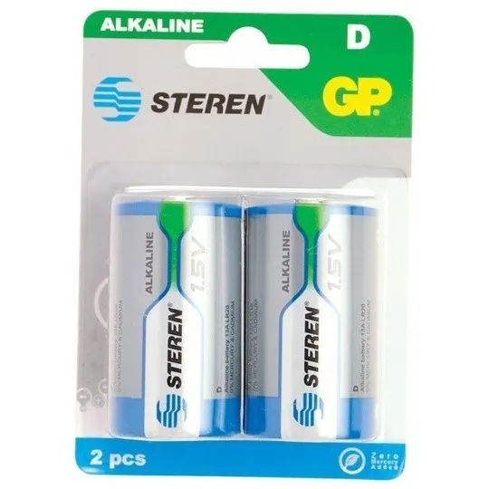 Pila Alcalina D Steren Bat-d2  1.5 Volts 2 Piezas