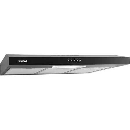Depurador E Exaustor De Ar Suggar Slim Dps181pt 80cm Cor Preto 127v