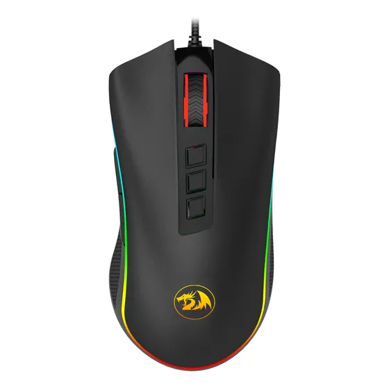Mouse Gamer M711 Cobra Chroma Redragon Com fio Para Jogos 12.400 DPI Com Led RGB Preto