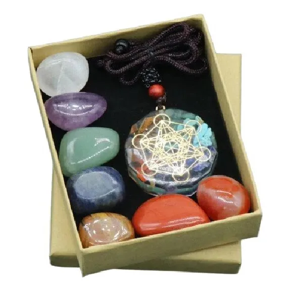 Piedras Reiki Kit De Chakras Mas Collar Espiritual,edic.lim.