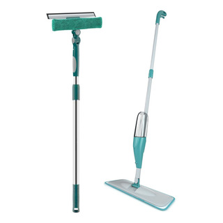 Combo Mop Spray Rodo Magico + Limpa Vidros 360° Extensível Combo Mop Spray Rodo Magico + Limpa Vidros 360° Extensível