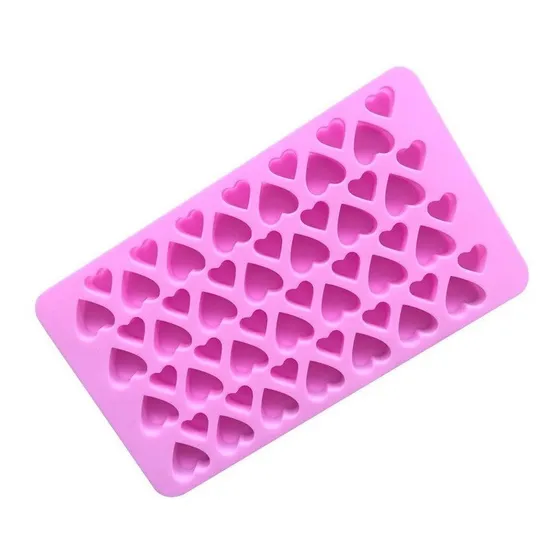 Molde Silicona Corazón 56 Agujeros 2 Tamaño  Chocolates