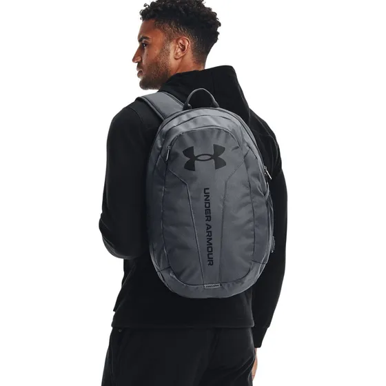 Mochila De Treino Unissex Under Armour Hustle Lite Cor Cinza Desenho do tecido Lisa