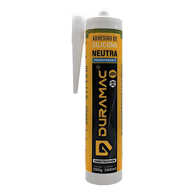 Sellador Silicona Transparente Neutra Duramac 300 Ml