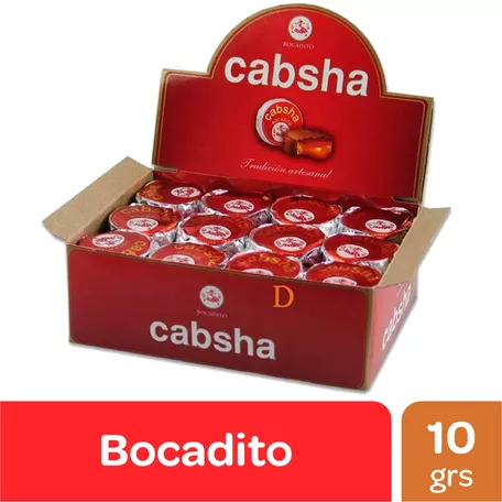 Bocadito Cabsha Negro Chocolate - Caja X48 Unidades 10g C/u