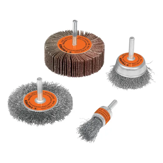 Escobilla De Metal Cardas Para Taladro 4 Unidades Truper