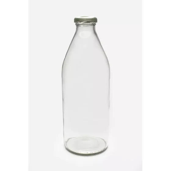 Botellas De Vidrio Lechera Litro 1000 Ml Pack 16 Unid C/tapa