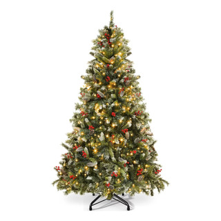 Arbol De Navidad Con Luces Led Y Frutos, 1.80 M Arbol De Navidad Con Luces Led Y Frutos, 1.80 M