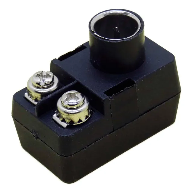 Balun De Conexión Coaxial A Antena Tv Macrotel Negro