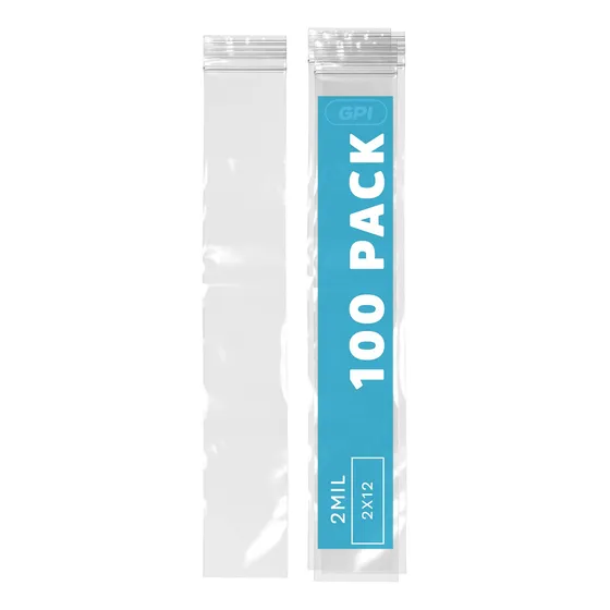 Estuche Gpi 100 2 X 12  Extra Larga Bolsa Plastico Cierre
