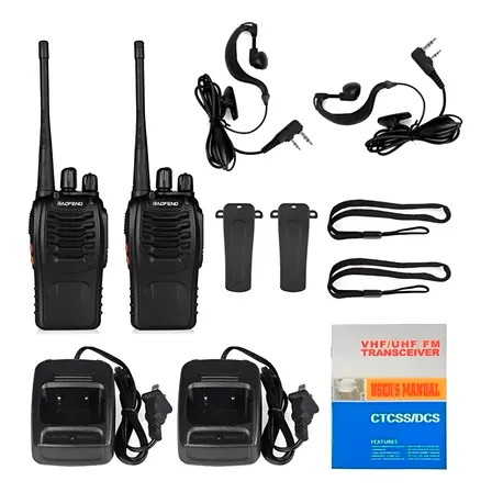 2 Radio Transmisor Walkie Talkie Bf-888s Baofeng Woki Toki
