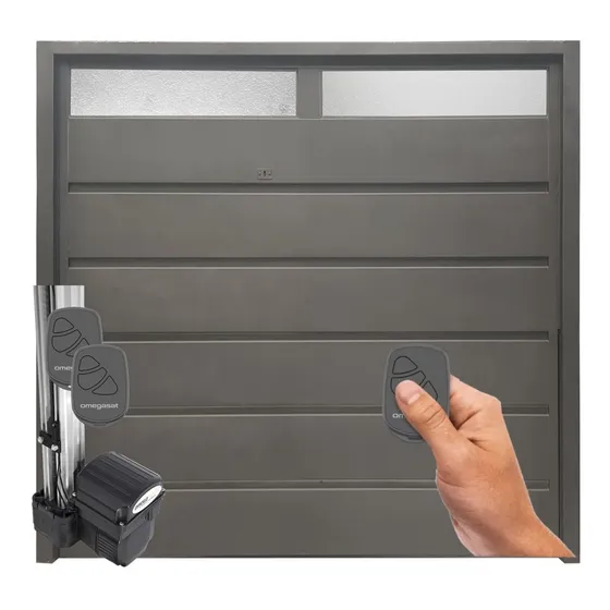 HGS A1006AU portones levadizos automático garage de 270 X 2.35 postigos color gris oscuro