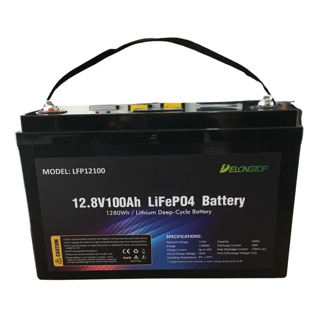 Bateria De Litio Delong 12v 100ah Con Lcd Lfp12100