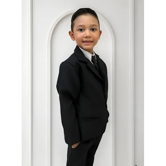 Terno Infantil Blazer+calça+camisa+cinto+gravata Tam 2 Ao 12