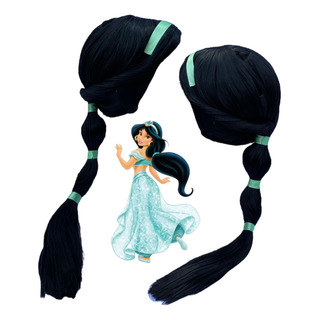 Peluca Jazmín, Jasmín Princesas Disney Fiestas, Niñas Peluca Jazmín, Jasmín Princesas Disney Fiestas, Niñas