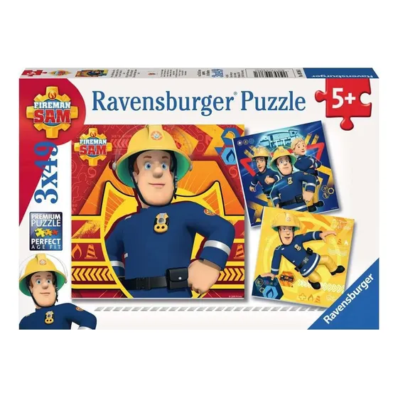 Rompecabezas De Sam El Bombero De Ravensburger (3 X 49 Pieza