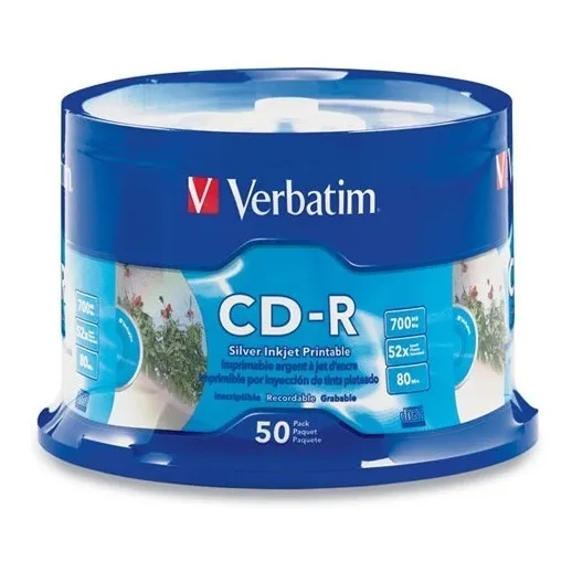 Paquete Cd-r Verbatim 80min/700mb - Con 50 Piezas