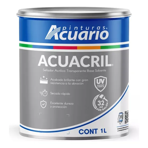 Acuacril Sellador Transparente Base Solvente 1 Lt Ee44510