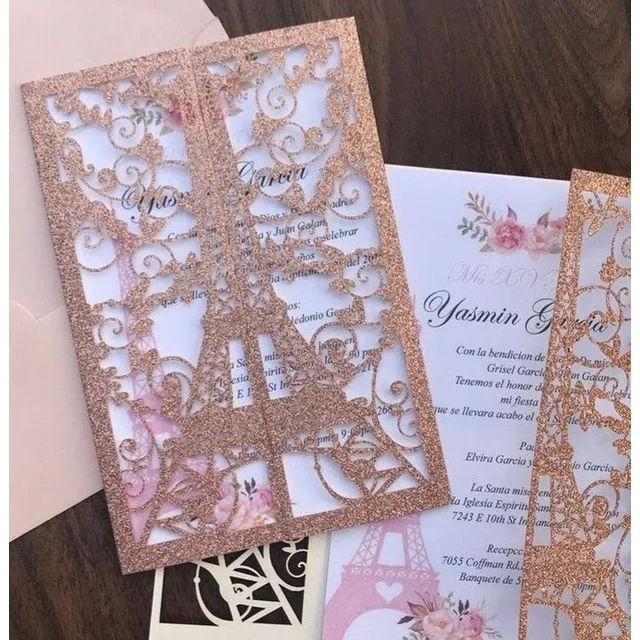  Invitaciones Fiesta Torre Eiffel 