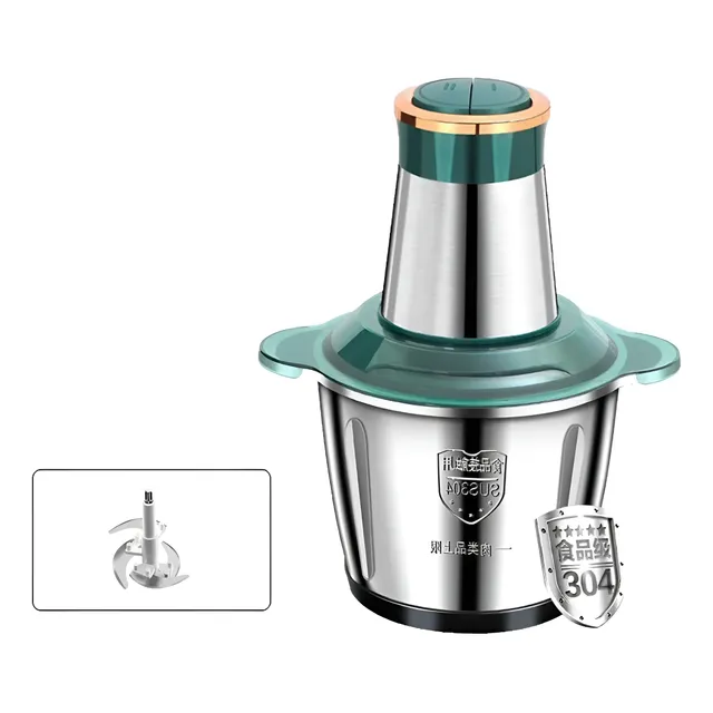 Procesador De Alimentos 3l Picadora Eléctrica 300w Potente Verde