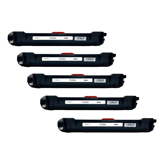 Pack 5 Toner Compatible Con Tn1060 1110 1112 1510 1511 1512