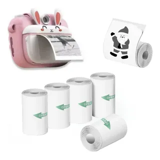 Kit 5 Rolos Papel Termico Adesivo Camera Infantil Impressora Kit 5 Rolos Papel Termico Adesivo Camera Infantil Impressora