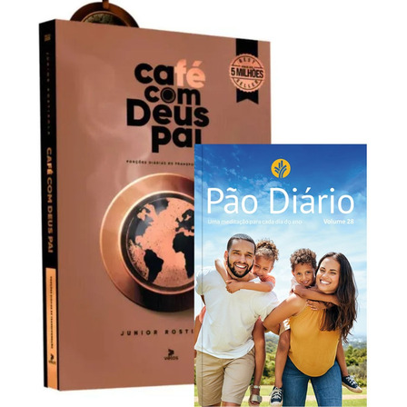 Kit 2 Livros | Café Com Deus Pai 2025 + Devocional Pão Diário 90 Reflexões Para Seu Momento Kit 2 Livros | Café Com Deus Pai 2025 + Devocional Pão Diário 90 Reflexões Para Seu Momento
