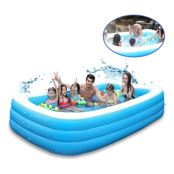 Piscina Alberca Inflable Rectangular 3 Anillos 300x170x60cm