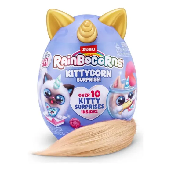 Zuru Rainbocorns Kittycorn 10 Sorpresas Cola Esponjosa Larga