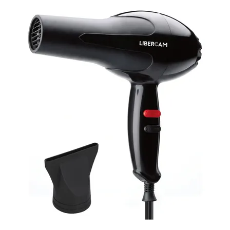 Secador De Pelo Cabello LIBERCAM RSEC-02 Frio Caliente 2 Velocidades 1800W Color Negro