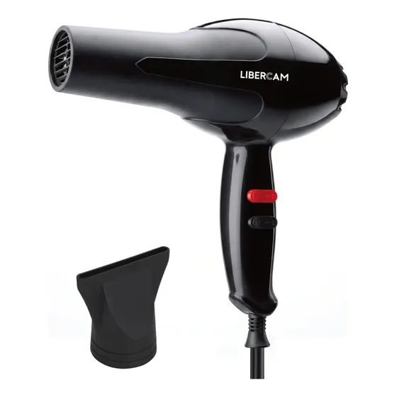 Secador De Pelo Cabello LIBERCAM RSEC-02 Frio Caliente 2 Velocidades 1800W Color Negro