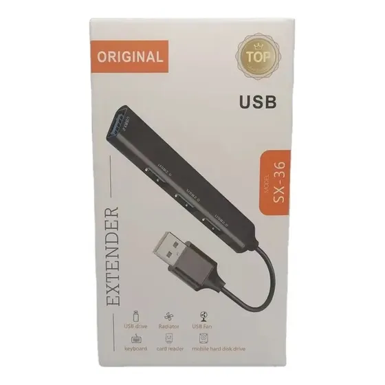 Hub De Conector Usb A 3 Puertos Usb 2.0 + 1 Puerto Usb 3.0