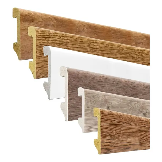Zocalo Pvc Resistente Al Agua Simil Madera 3 Tiras 7.2ml