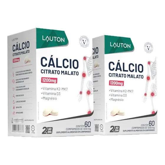 Combo 2 Calcitrax Calcio Citrato Malato 60 cps Lauton