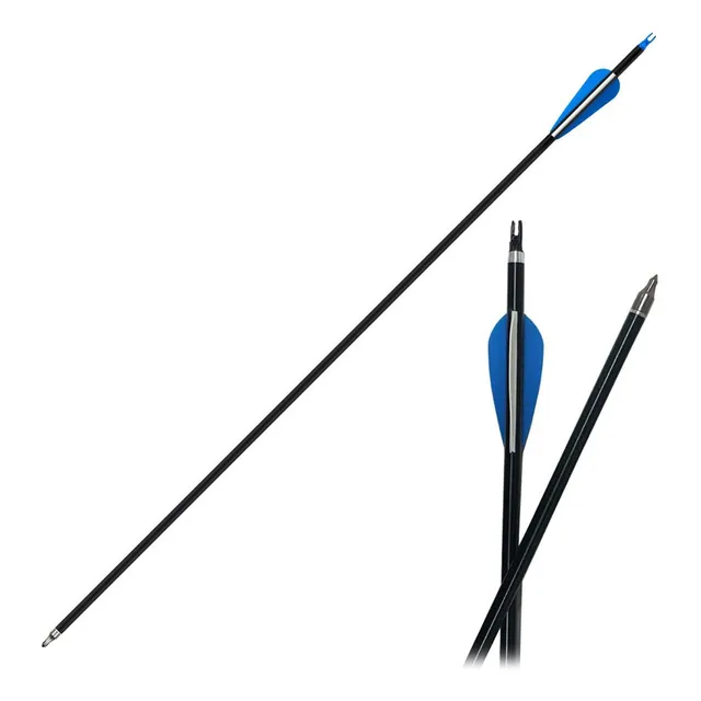 Flecha Para Arco Fibra De Vidrio Y Punta Rosca 80 Cm