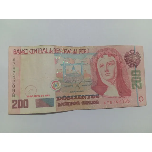 Billete 200 Soles De 1995