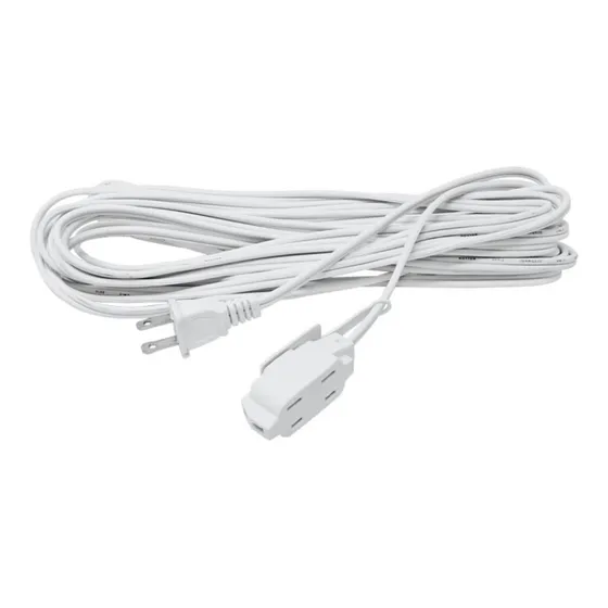 Extensión Eléctrica Blanca 18ft 5,6 Metros Color Blanco 127V/220V