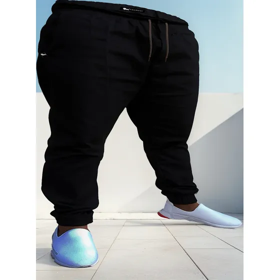 Calça Jogger Masculina Jeans Sarja Elástico Moda Atcado Sim