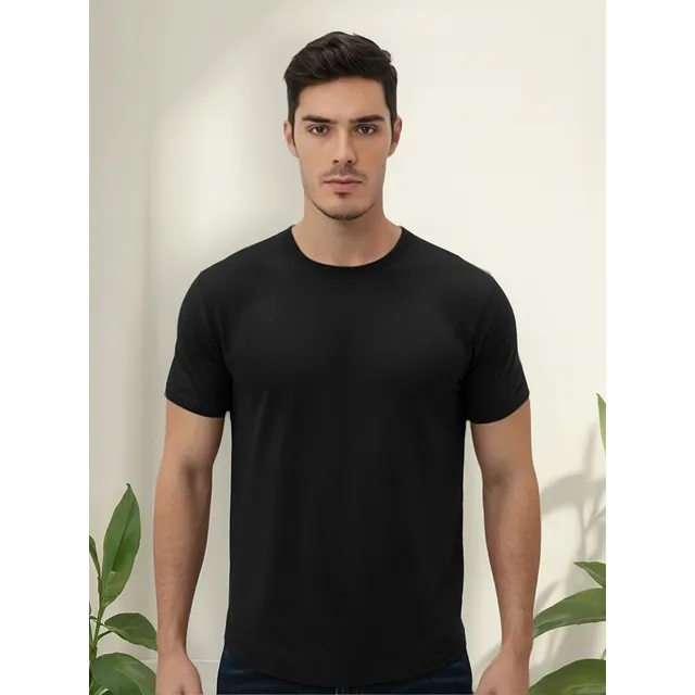 Camiseta Básica Para Hombre 100% En Algodón Suavizado