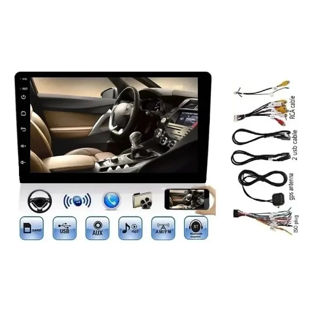 Radio Android Para Carro 9 Pulgadas 2 Din Mirrorlink Usb Bt Waze Sonido